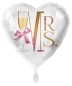 Preview: Folienballon herzförmig - Mrs. - ø 43cm
